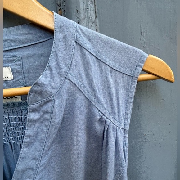 Malvin Blue Linen Midi Dress, Small - Picture 6 of 9